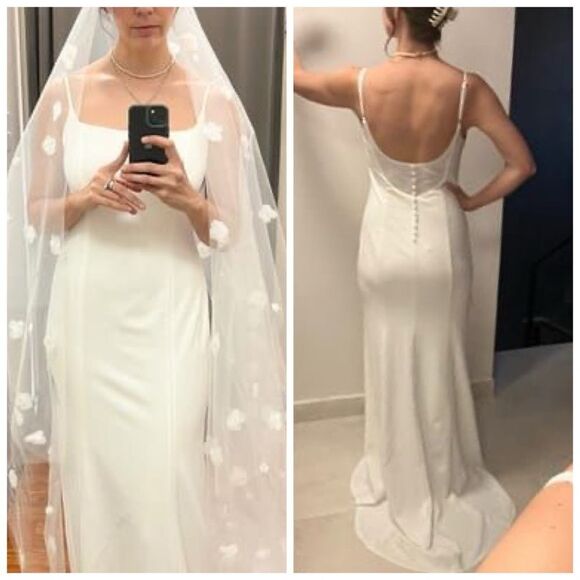 Lulus Blessed Romance White Sleeveless Button Back Mermaid Maxi Dress Large - Picture 6 of 14